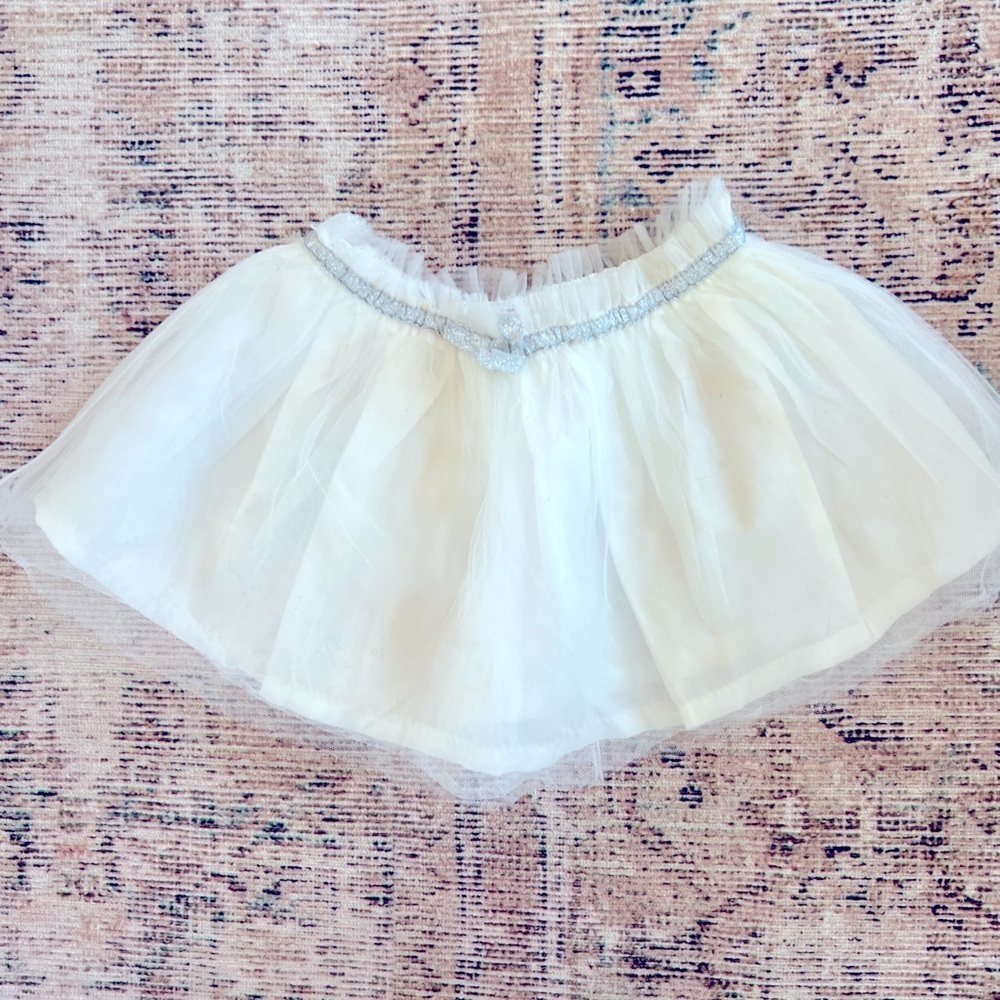 Carters White Tulle Skirt 12 Months